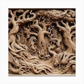 Chinese Wood Carving 1 Canvas Print