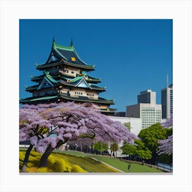 Cherry Blossoms In Tokyo Canvas Print