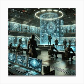 A Science Fiction Depiction Of The Syndicate Intel 1 Canvas Print