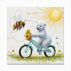 Bee Happy: Whimsy on Wheels 3 Canvas Print