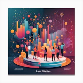 Data Celebration Canvas Print