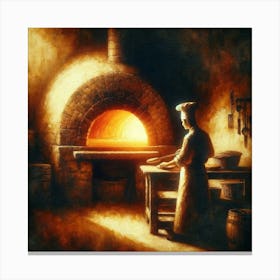 Pizza Oven Canvas Print
