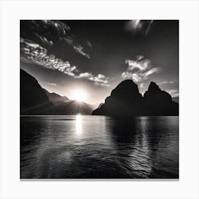 Sunrise Over Milford Sound Canvas Print