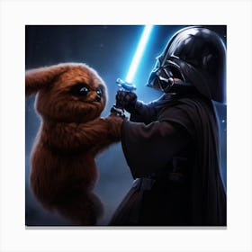 Ewok vs Jawa Canvas Print