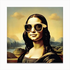  Funny Mona Lisa Meme Shades Sun Glasses Internet Meme 1 Canvas Print