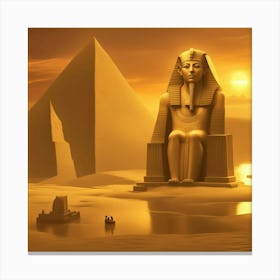 Egyptian Statue Canvas Print