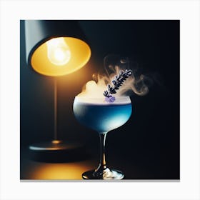 Cocktail With Lavender Canvas Print