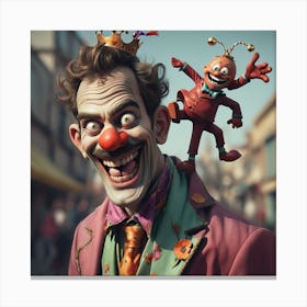 Clown With A Crown Canvas Print