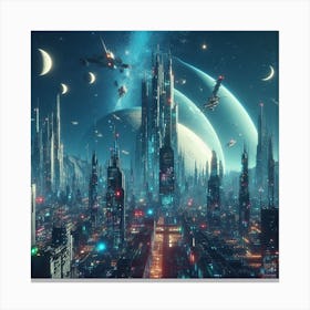 Futuristic City 70 Canvas Print