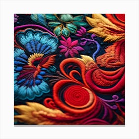 Colorful Embroidery Canvas Print
