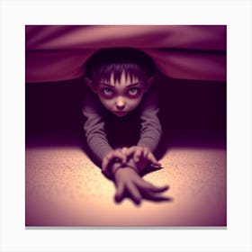 Boy Under The Bed Canvas Print