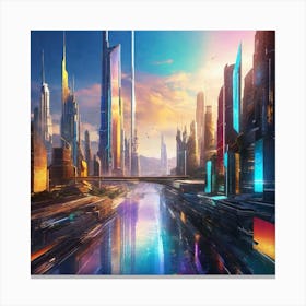 Futuristic City 144 Canvas Print