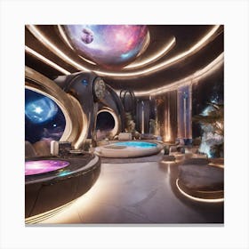 Futuristic Bathroom Canvas Print