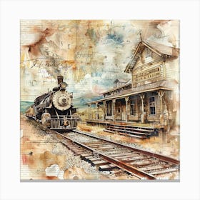 Vintage Steam Train 1 Canvas Print