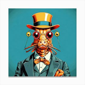 Fish In A Top Hat Canvas Print