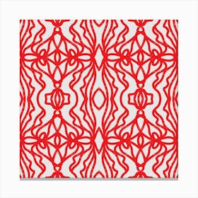 Red And White Pattern Canvas Print