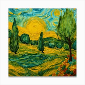 Spring Van Gogh Style Painting  Canvas Print