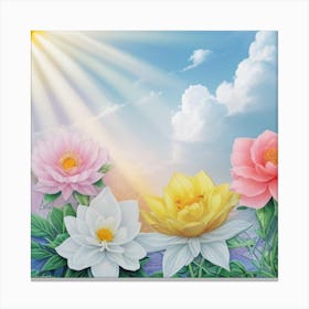 Lotus Flowers Canvas Print