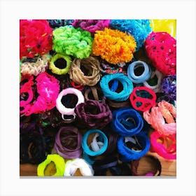 Foe Hair Ties Pile (1) Canvas Print