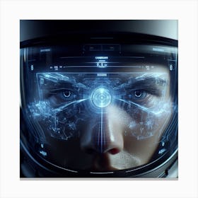 Futuristic Face Canvas Print