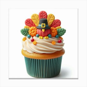 Thanksgiving Cupcake Canvas Print