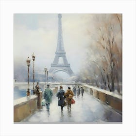 Paris In Winter 2 Canvas Print