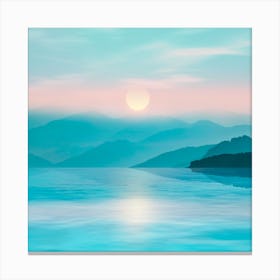 Calm Water In Turquoise Square Canvas Print
