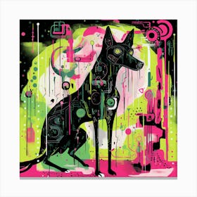 Dog In Space Canvas Print