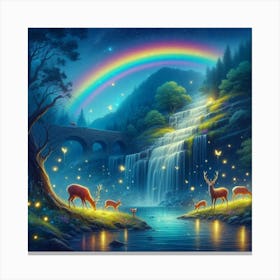 Rainbow In The Forest 3 Canvas Print