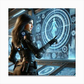 Zoya Nightshade Holographic Analysis Canvas Print