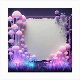 Frame With Mushrooms Canvas Print