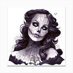 Skeleton Woman 1 Canvas Print