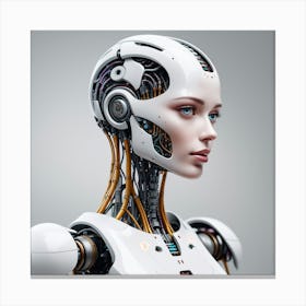 Cyborg Woman 48 Canvas Print