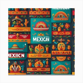 Mexican Flag 31 Canvas Print