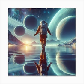 Astronaut In Space 1 Canvas Print