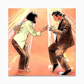 Man And A Woman Dancing 2 Canvas Print