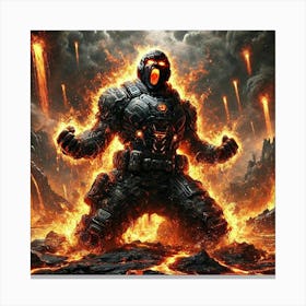 Ronan Ashheart Volcanic Rage Canvas Print