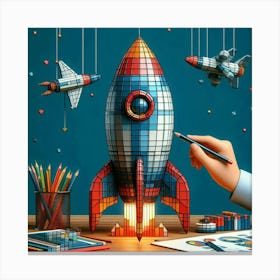 Rocket Ship Canvas Print