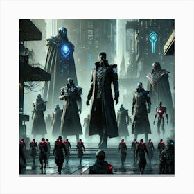 A Futuristic And Dystopian Sci Fi Scene Showcasing Canvas Print