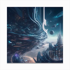 Futuristic City 28 Canvas Print