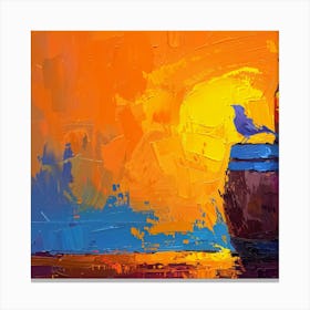 Sunset On A Barrel Canvas Print