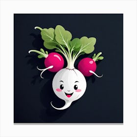 Cartoon Radish 1 Canvas Print