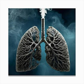 Lungs And Smoke 12 Canvas Print