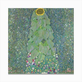 Gustav klimt Sunflower In The Garden Canvas Print