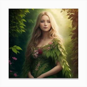 Mother Nature Guardian of the Garden Canvas Print