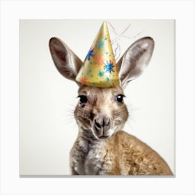 Birthday Kangaroo 5 Canvas Print