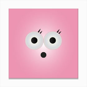 Face Of A Cartoon Character Canvas Print