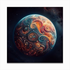 Planet Of Swirls Canvas Print