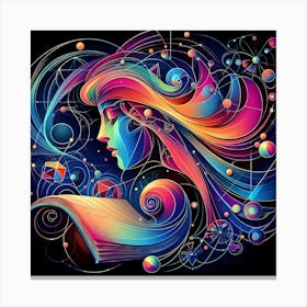 Cosmology Woman Canvas Print