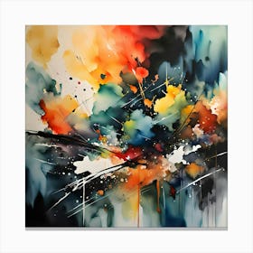 Water Color Abstract Art Canvas Print